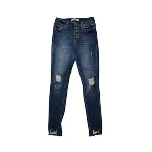 KanCan High Rise Distressed Ankle Women's‎ Skinny Jeans Size 7/27
